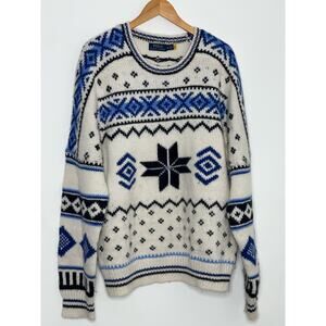Polo Ralph Lauren Men's Snowflake Pattern Wool Alpaca Sweater Size XL